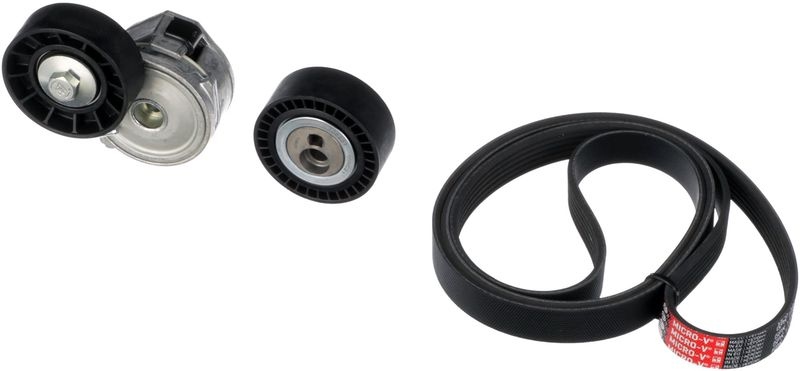 GATES V-ribbed belt set FIAT,PEUGEOT,CITROËN K026PK1750 6PK1750,T38231,T38392 Serpentine belt kit,Auxiliary belt kit,Poly V-belt kit,V-ribbed belt kit