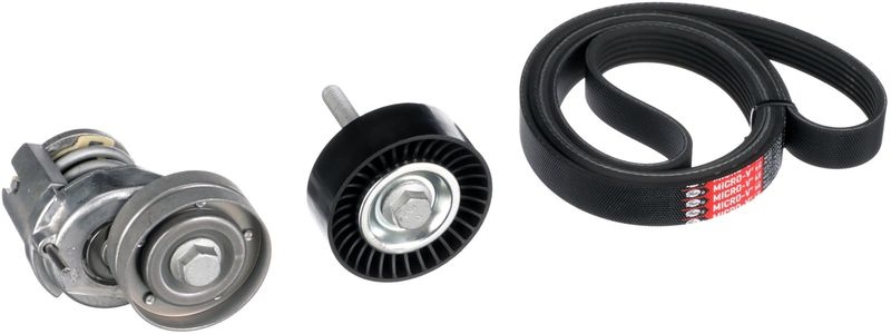 GATES V-ribbed belt set FleetRunner™ Micro-V® Stretch Fit™ K076PK1735 Serpentine belt kit,Auxiliary belt kit VW,AUDI,SKODA,Golf V Schrägheck (1K1)