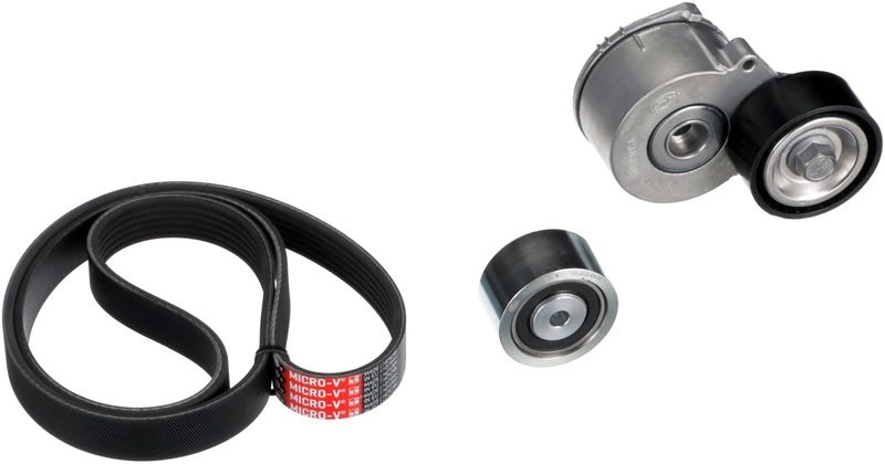 GATES V-ribbed belt set PEUGEOT,CITROËN K026PK1153 6PK1153,T36151,T38236 Serpentine belt kit,Auxiliary belt kit,Poly V-belt kit,V-ribbed belt kit