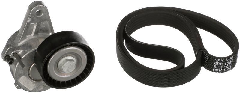 GATES V-ribbed belt set VW,AUDI,SKODA K016PK1025 6PK1025,T39292 Serpentine belt kit,Auxiliary belt kit,Poly V-belt kit,V-ribbed belt kit
