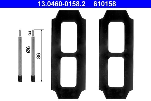 ATE Accessory Kit, disc brake pads MERCEDES-BENZ,PUCH 13.0460-0158.2 0004212891,0004212991,0004213088  0004214791,0009913260,A0004212891,A0004212991