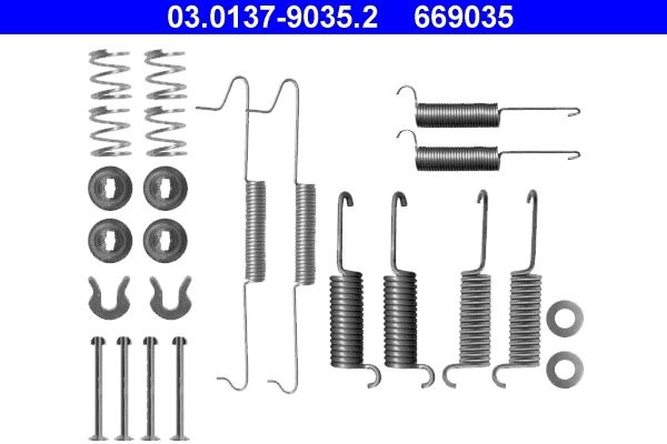 ATE Accessory Kit, brake shoes 03.0137-9035.2 VW,TRANSPORTER III Bus,Transporter T3 Kastenwagen,TRANSPORTER III Pritsche/Fahrgestell