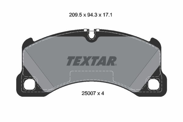 TEXTAR Brake pad set prepared for wear indicator 2500701 Brake pads,Brake pad set, disc brake VW,AUDI,PORSCHE,Touareg (7P5, 7P6),e-tron GT Limousine