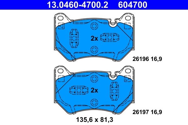 ATE Brake pad set excl. wear warning contact 13.0460-4700.2 Brake pads,Brake pad set, disc brake AUDI,Q5 (FYB),Q5 SUV Sportback (80A)