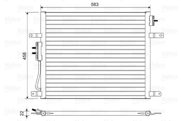 Condenser, air conditioning 814443 Valeo