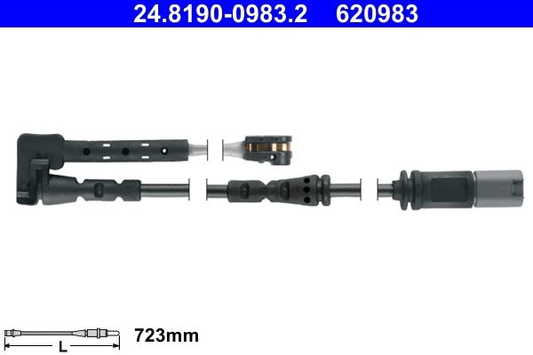 ATE Brake Pad Wear Sensor 24.8190-0983.2 Brake Wear Indicator,Brake Wear Sensor BMW,MINI,2 Gran Tourer (F46),X1 (F48),2 Active Tourer (F45),X2 (F39)