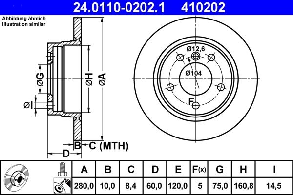 ATE Brake disc solid 24.0110-0202.1 Brake rotor,Brake discs BMW,3 Limousine (E46),3 Cabrio (E36),3 Coupe (E46),3 Limousine (E36),3 Coupe (E36)
