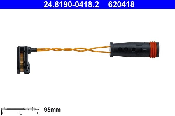 ATE Brake Pad Wear Sensor 24.8190-0418.2 Brake Wear Indicator,Brake Wear Sensor VW,MERCEDES-BENZ,CRAFTER 30-50 Kasten (2E_),CRAFTER 30-35 Bus (2E_)