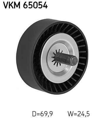 SKF Idler Pulley FIAT,PEUGEOT,CITROËN VKM 65054 K04891797AB,1611423080,5751G4 Guide Pulley,Deflection Pulley,Deflection/Guide Pulley, v-ribbed belt
