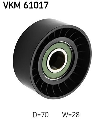 SKF Idler Pulley VKM 61017 Guide Pulley,Deflection Pulley TOYOTA,LEXUS,AVENSIS Kombi (T25),AURIS (NRE15_, ZZE15_, ADE15_, ZRE15_, NDE15_)