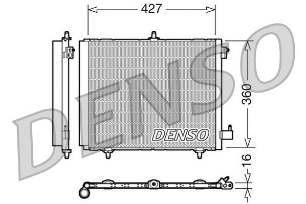 DENSO Condenser OPEL,PEUGEOT,CITROËN DCN21009 6455AL,6455CZ,6455EL AC Condenser,Condenser, air conditioning 6455ET,6455HA,6455HH,6455JF,9635759480
