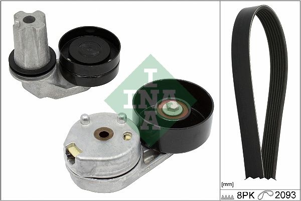 INA V-ribbed belt set Check alternator freewheel clutch & replace if necessary 529 0445 10 Serpentine belt kit,Auxiliary belt kit LAND ROVER