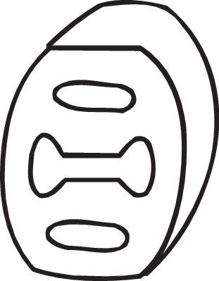 BOSAL Rubber Strip, exhaust system 255-854 FIAT,SEAT,VOLVO,Panda Schrägheck (141_),Uno Schrägheck (146_),FIORINO Kasten (146),RITMO I (138A)