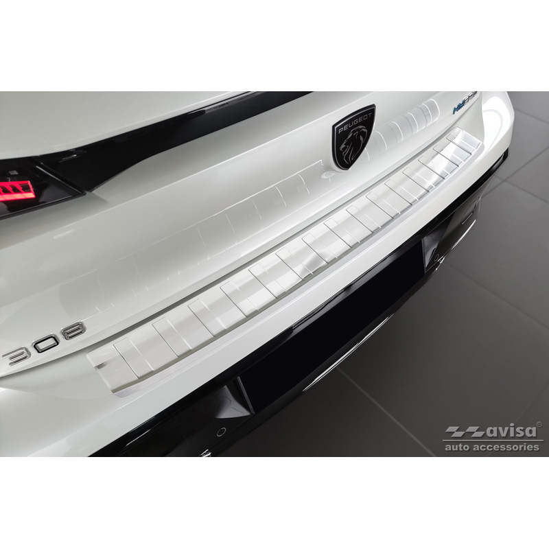 Avisa Bakre Stotfångarskydd Rostfritt Stål Lamplig For Peugeot 308 Hb 2021 39Revben39