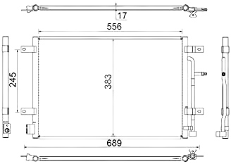 MAHLE ORIGINAL Condenser AUDI,SEAT AC 812 000S 8E0260401D,8E0260401E,8E0260401H AC Condenser,Condenser, air conditioning 8E0260401L,8E0260401N