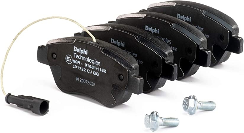 DELPHI Brake pad set FIAT,PEUGEOT,CITROËN LP1722 77366528,71770062,71770098 71770104,77364393,77366135,1636412880,425406,425407,425496,71752983,425406