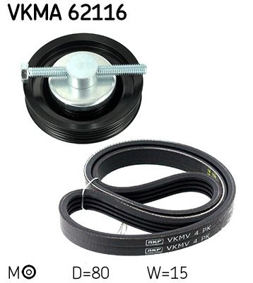 SKF V-ribbed belt set VKMA 62116 Serpentine belt kit,Auxiliary belt kit RENAULT,NISSAN,Alaskan Pickup,NP300 Navara Pickup (D40),Pathfinder III (R51)