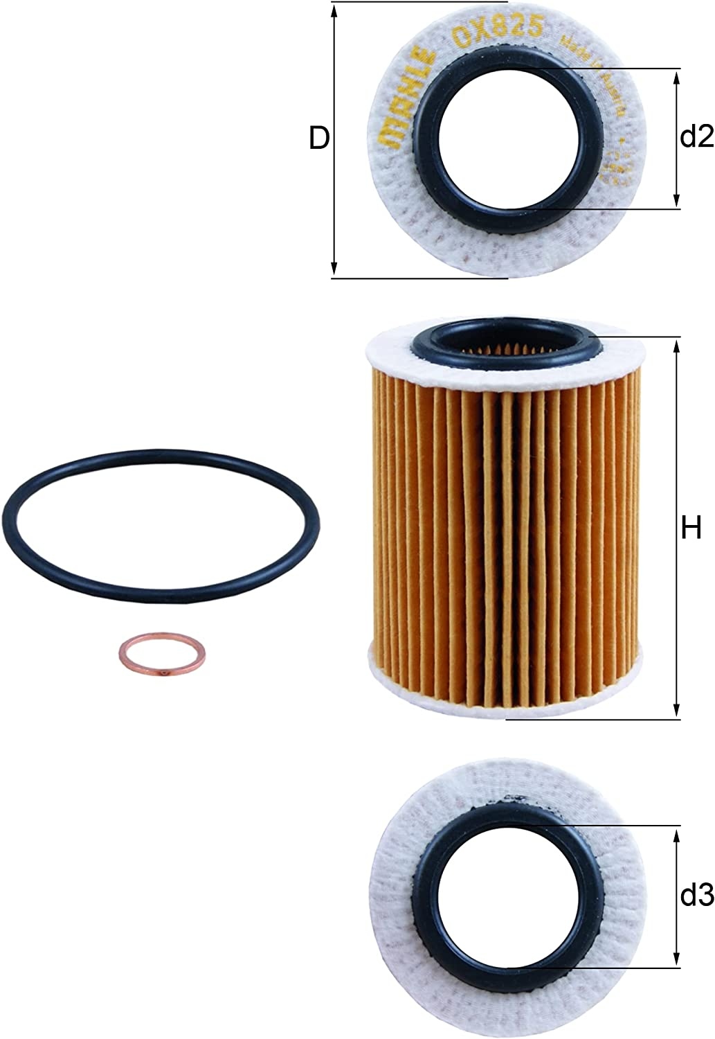MAHLE ORIGINAL Oil filter Filter Insert OX 825D Engine oil filter BMW,1 Schrägheck (F20),3 Touring (F31),3 Limousine (F30, F80),1 Schrägheck (F21)