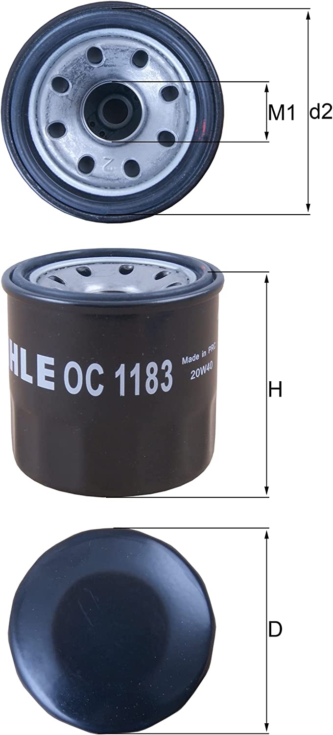 MAHLE ORIGINAL Oil filter Spin-on Filter OC 1183 Engine oil filter MAZDA,CX-5 (KE, GH),3 Schrägheck (BM, BN),6 Kombi (GJ, GL),CX-5 (KF),CX-3 (DK)