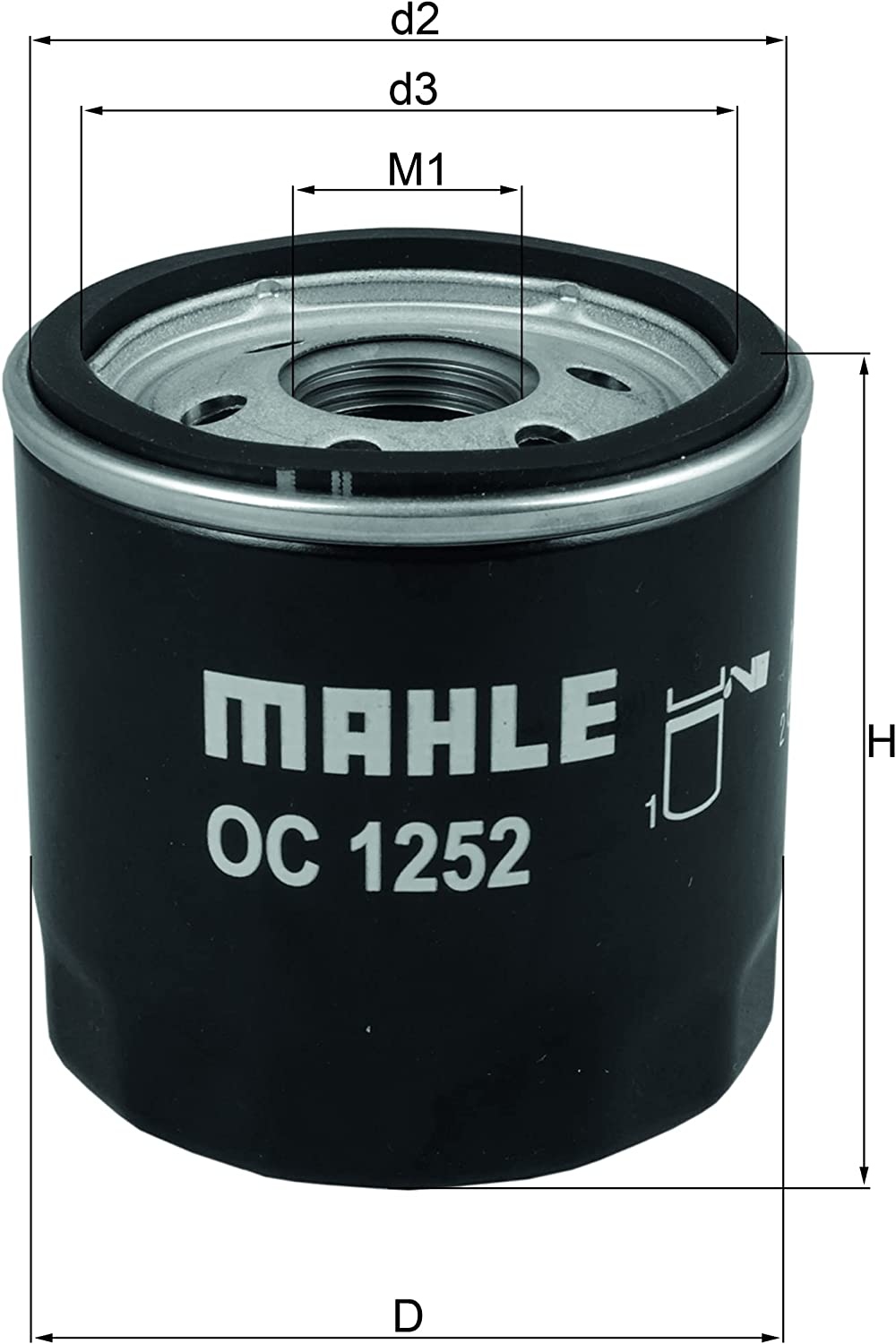 MAHLE ORIGINAL Oil filter FORD,PEUGEOT,CITROËN OC 1252 1637767680,9808867880,9808867880 Engine oil filter 1812551,2128722,2385700,AMBK2Q6714AA