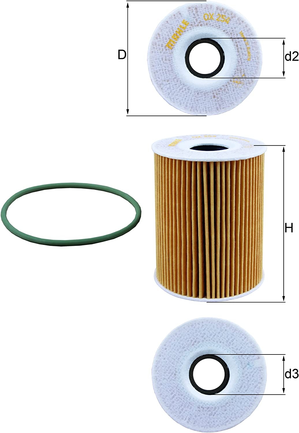 MAHLE ORIGINAL Oil filter Filter Insert OX 254D5 Engine oil filter BMW,PORSCHE,X1 (E84),4 Gran Coupe (F36),X5 (F15, F85),4 Coupe (F32, F82)