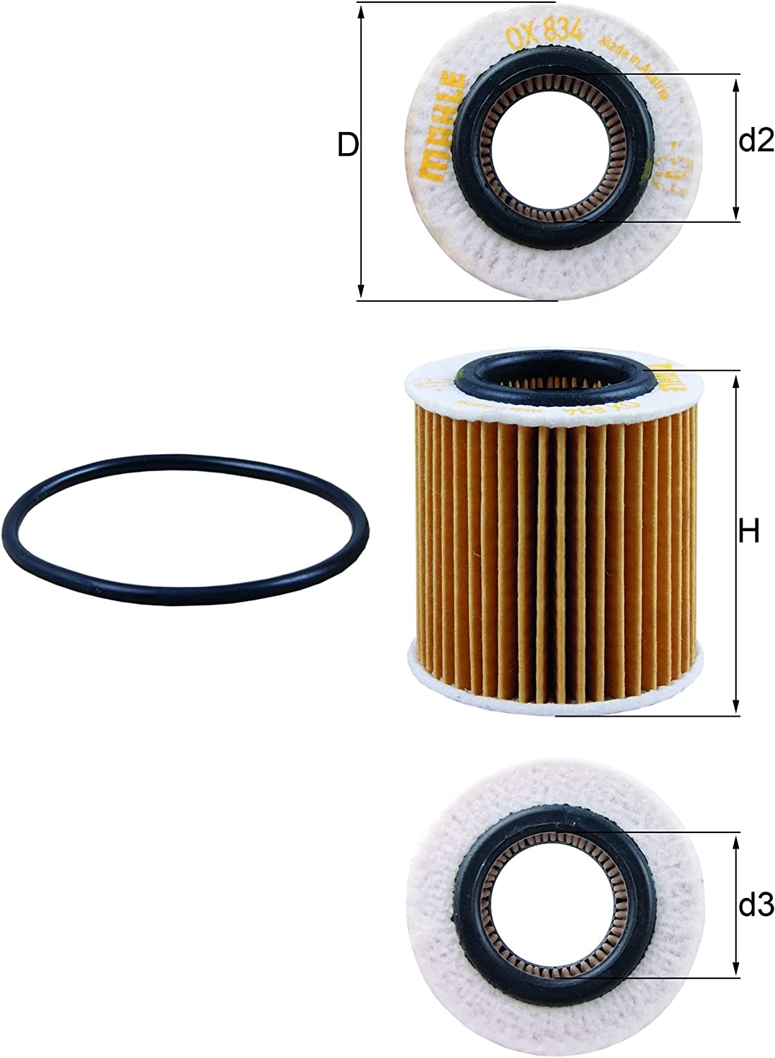 MAHLE ORIGINAL Oil filter FORD,MAZDA OX 834D 1720612,BB3Q6744BA,U20214302 Engine oil filter U2Y014302,1720612,BB3Q6744BA,70587604,OX834DECO,U20214302