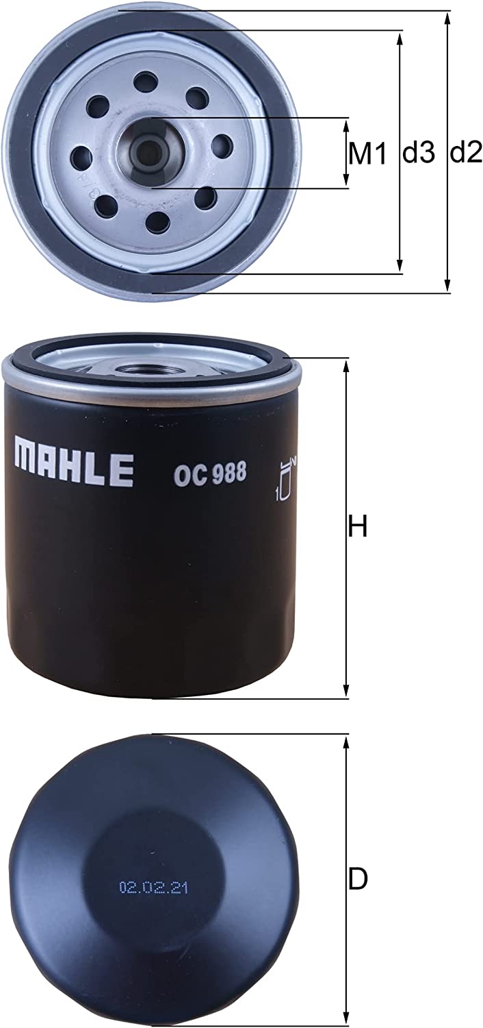 MAHLE ORIGINAL Oil filter VW,FORD,SKODA OC 988 5020700025,J9091520001,J9091520003 Engine oil filter 0306483,11420306483,11427791059,7791059,9Y4493