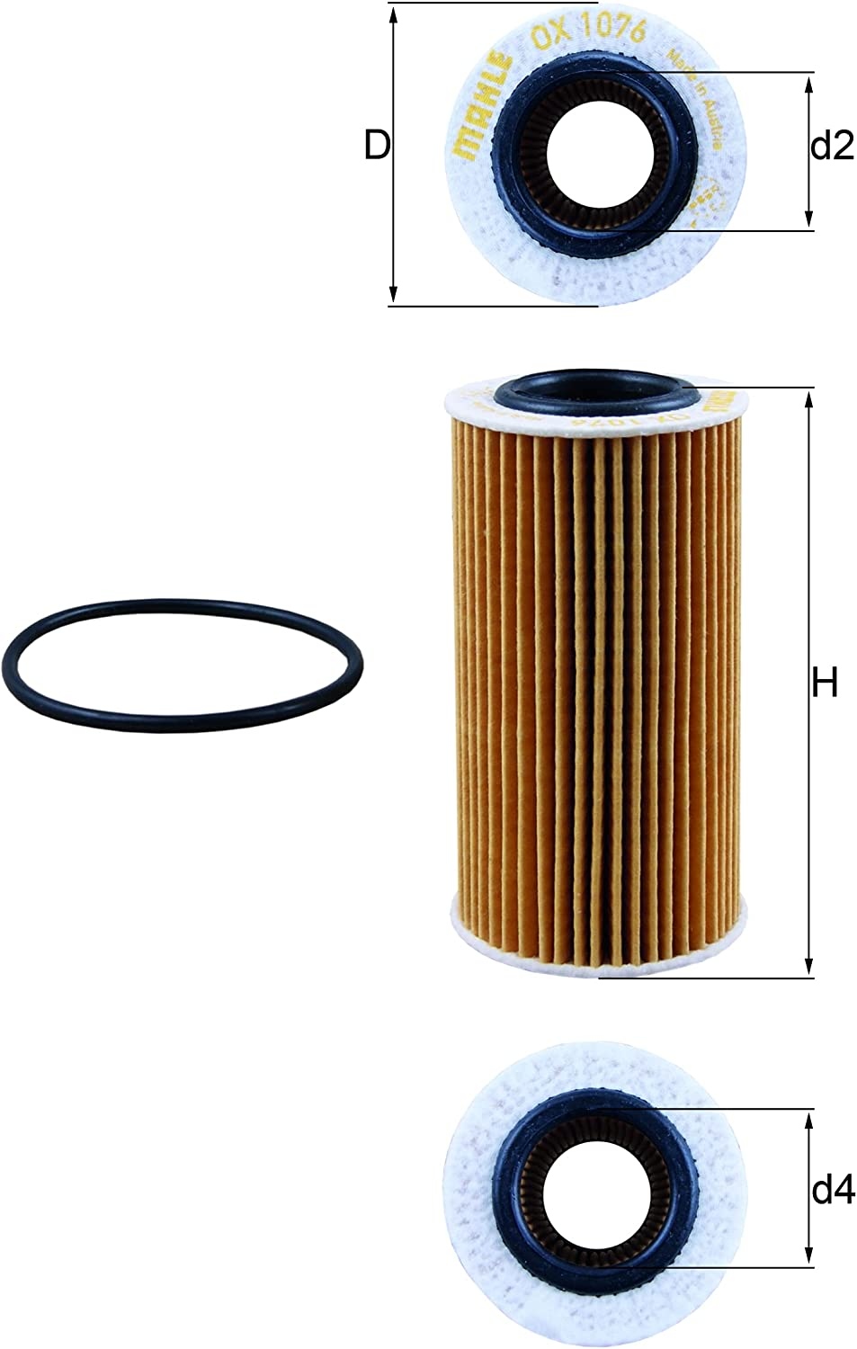 MAHLE ORIGINAL Oil filter VW,AUDI OX 1076D 059115561G,059198405B,059115561G Engine oil filter 059198405B,72386216,059115561G,059198405B,059115561G