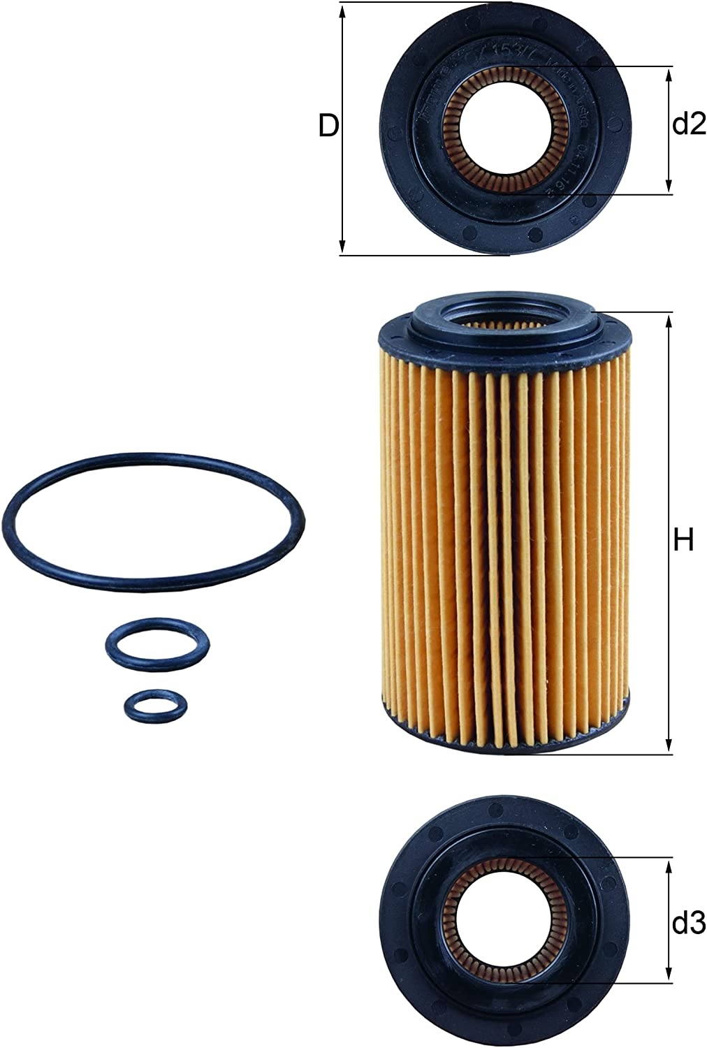MAHLE ORIGINAL Oil filter Filter Insert OX 153/7D1 Engine oil filter HONDA,Accord VII Limousine (CL, CN),CR-V II (RD_),Accord VII Tourer (CM, CN)