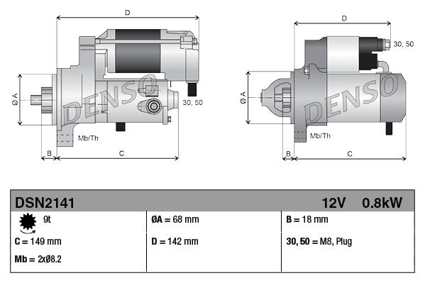 Starter Motor / Starter DSN2141 Denso