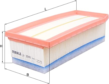 MAHLE ORIGINAL Air filter RENAULT,NISSAN,DACIA LX 3542 165460509R,165467674R,165469843R Engine air filter,Engine filter 8660003761,165460509R,72403071