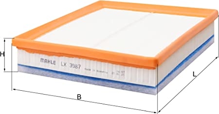 MAHLE ORIGINAL Air filter VW,MERCEDES-BENZ,OPEL LX 3987 9802348680,9802348680,72382518 Engine air filter,Engine filter 3639671,9802348680,SU001A3798
