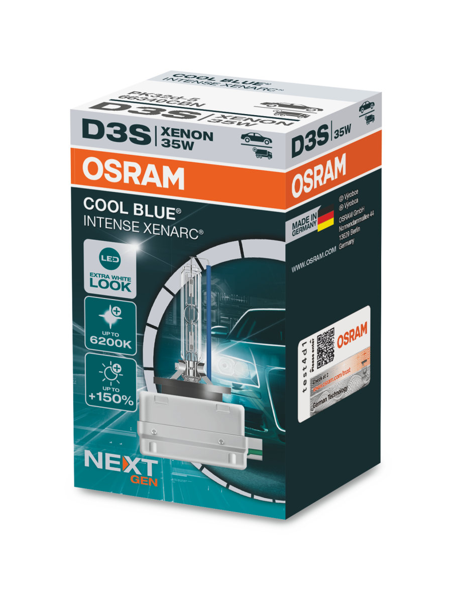 OSRAM Light Bulbs XENARC® COOL BLUE® INTENSE (Next Gen) D3S 66340CBN Bulb, spotlight VW,AUDI,MERCEDES-BENZ,Golf VII Schrägheck (5G1, BQ1, BE1, BE2)