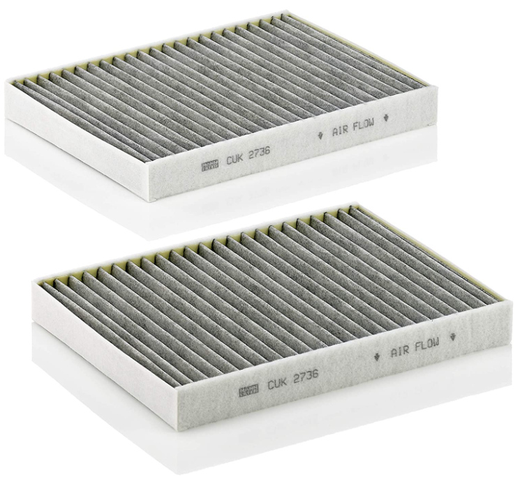 MANN-FILTER Pollen filter Activated Carbon Filter CUK 2736-2 Filter, interior air,Cabin filter BMW,ALPINA,BENTLEY,5 Limousine (E39),5 Touring (E39)