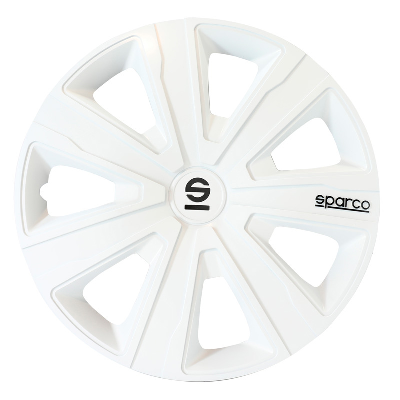 4-Piece Sparco Hubcaps Palermo 15-inch White