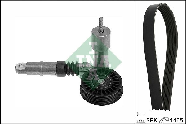 INA V-ribbed belt set VW,AUDI,SKODA 529 0425 10 038145283A,038903137H,038903137T 038903197H,038903315D,038903315P,038145283A,038903137H,038903137T
