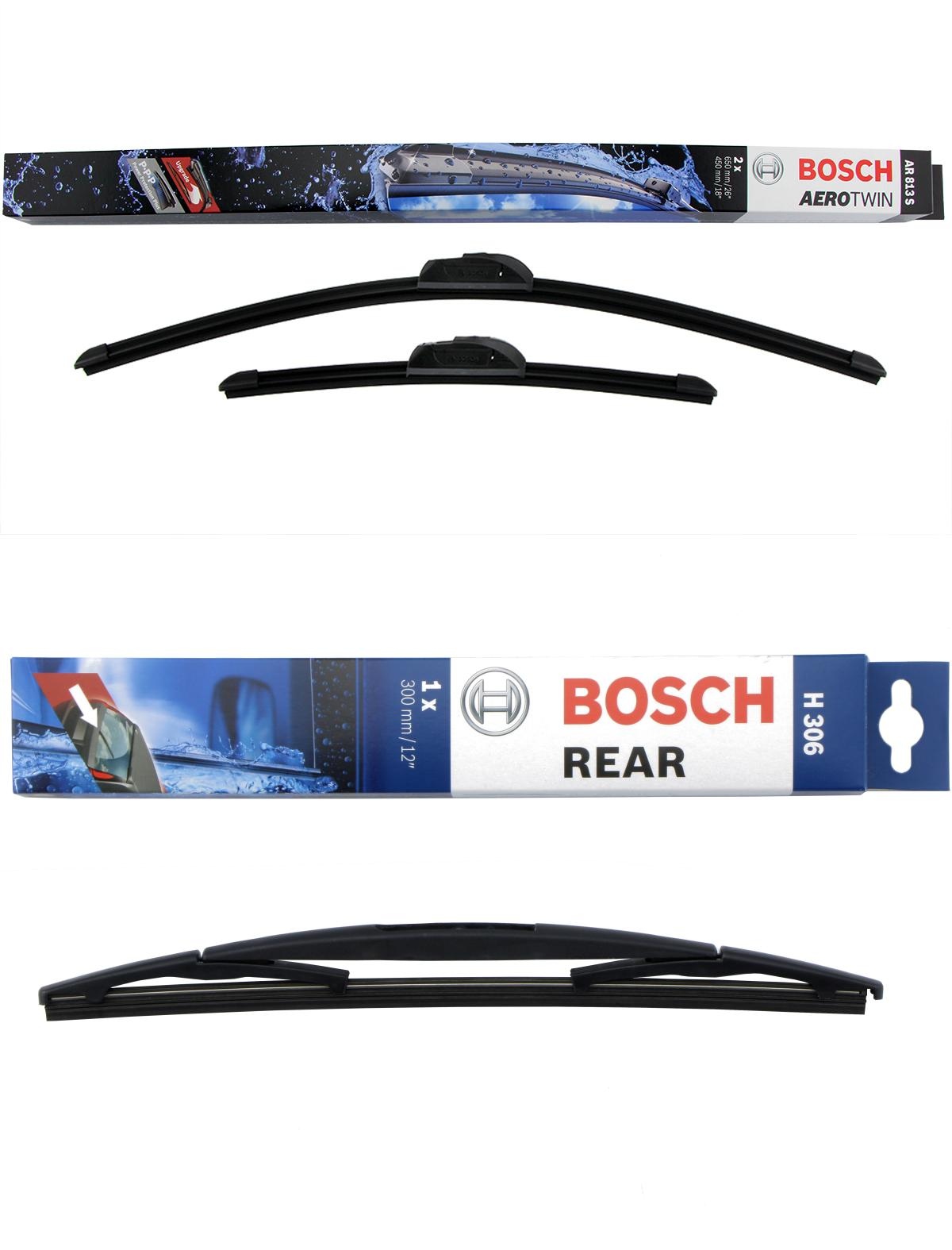 Bosch Windshield wipers discount set front + rear AR813S+H306 ...