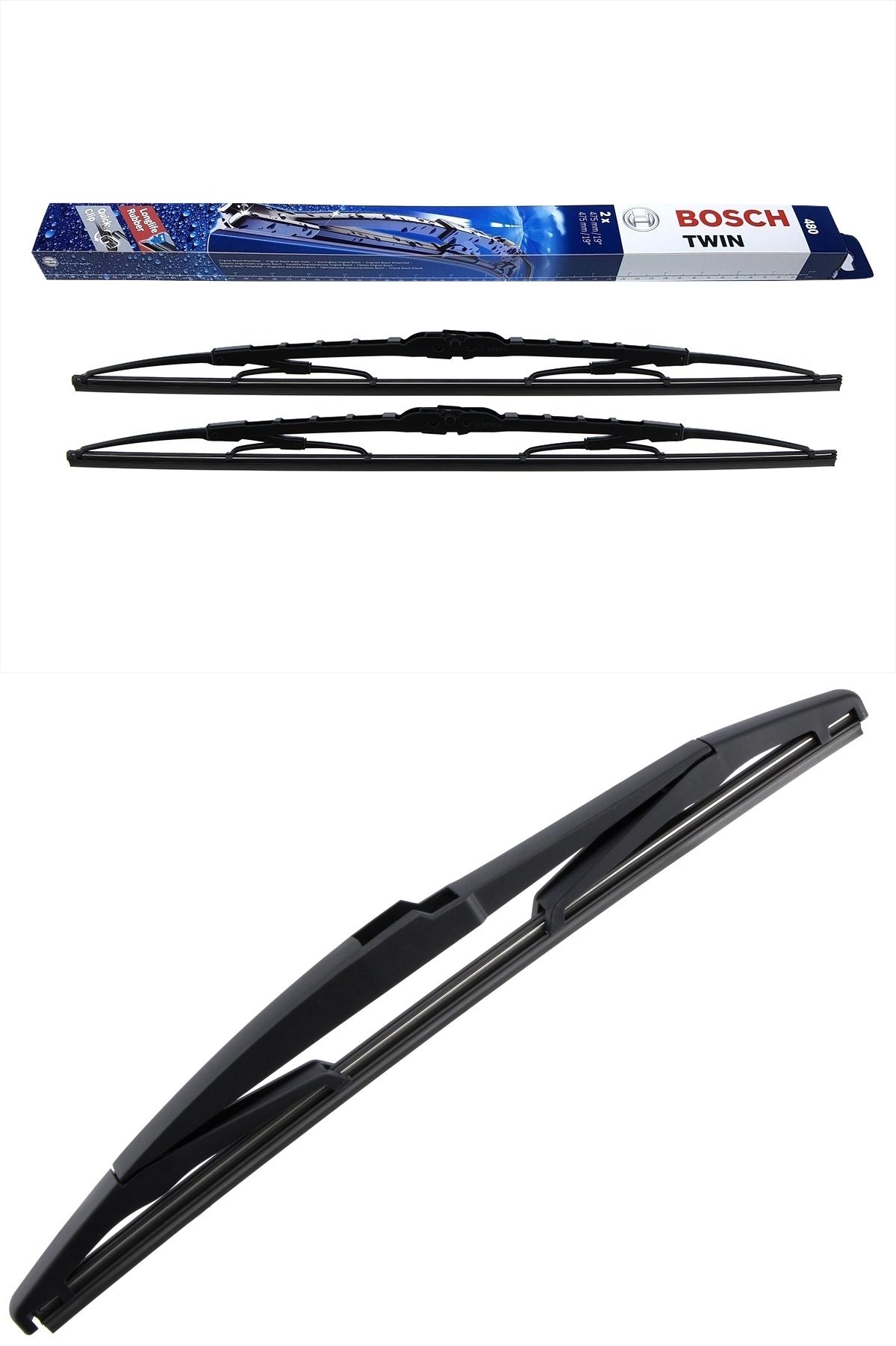 Bosch Windshield wipers discount set front rear Winparts.ie Wiper blades