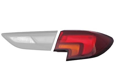 REAR LIGHT GLASS OUTSIDE R 3810932 Van Wezel