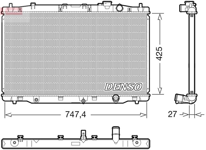 Radiator DRM40052 Denso