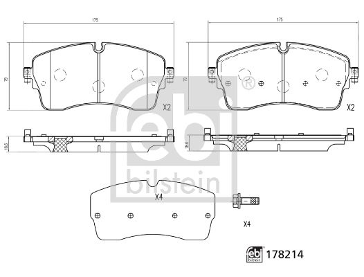 Brake Pad Set 178214 FEBI