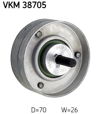 SKF Idler Pulley MINI VKM 38705 11280946004,11288625983 Guide Pulley,Deflection Pulley,Deflection/Guide Pulley, v-ribbed belt