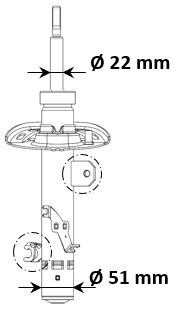 Shock absorber 3338060 Kayaba