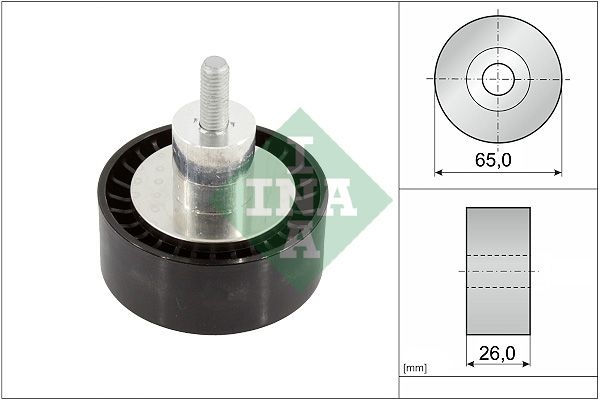 INA Idler Pulley 532 0908 10 Guide Pulley,Deflection Pulley FORD,Transit Mk7 Kastenwagen (V363, FCD, FDD),Transit Custom V362 Kastenwagen (FY, FZ)