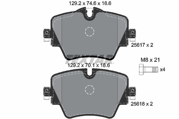 TEXTAR Brake pad set BMW,TOYOTA,MINI 2561701 34106860019,34106876245,34106882418 34106884492,34106888777,34106888778,34106898307,34116866309,6860019