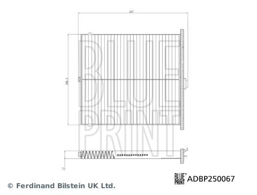 Cabin Air Filter ADBP250067 Blue Print