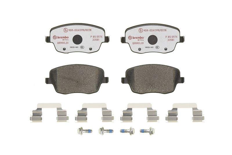 BREMBO Brake pad set XTRA LINE excl. wear warning contact P 85 057X Brake pads,Brake pad set, disc brake VW,SKODA,SEAT,POLO (9N_)
