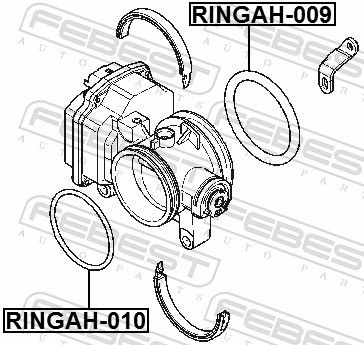 FEBEST Intake Manifold Gasket Inlet RINGAH-009 Inlet Manifold Gasket,Gasket, intake manifold RENAULT,NISSAN,DACIA,Clio III Schrägheck (BR0/1, CR0/1)