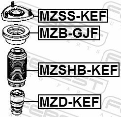 FEBEST Rubber Buffer, suspension Front Axle MZD-KEF  MAZDA,CX-5 (KE, GH),CX-5 (KF)