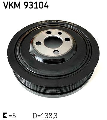 SKF Crankshaft Pulley VW,AUDI,OPEL VKM 93104 038105243E,03G105243,03G105243C Belt Pulley, crankshaft 04L105243,1315782,3M216B320AA,68001304AA,MN980049
